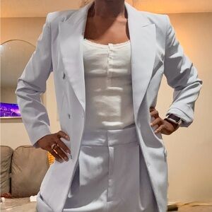Elegant Women's Sky Blue Women’s Suit